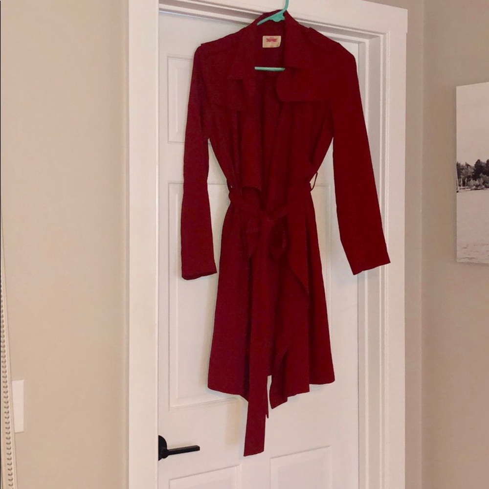 Red Orion London trench belted